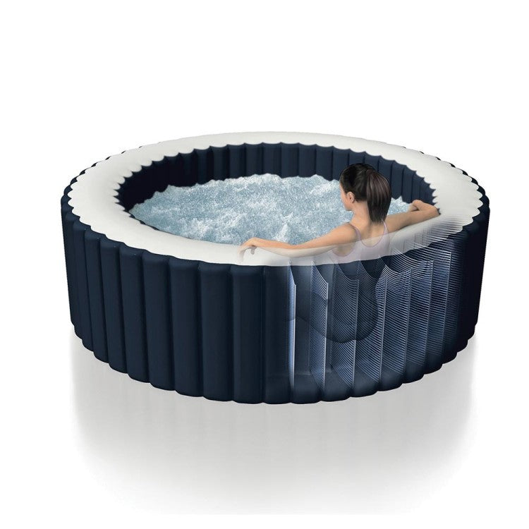 Spa Gonflable Bleu Marine - 4 places - avec Couverture thermique incluse