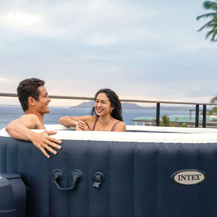 Spa Gonflable Bleu Marine - 4 places - avec Couverture thermique incluse