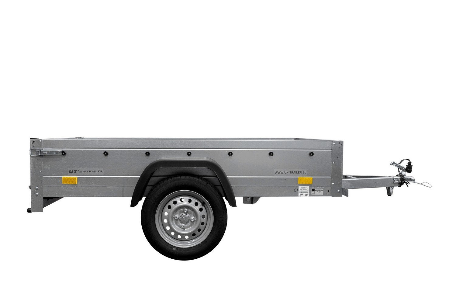 Remorque bagagère Garden Trailer 200 Kipp 200 x 106 cm avec bâche haute bleue, arceau et roue jockey